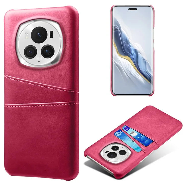 For Honor Magic6 Pro 5G Case Shockproof Leather Coated PC Phone Shell