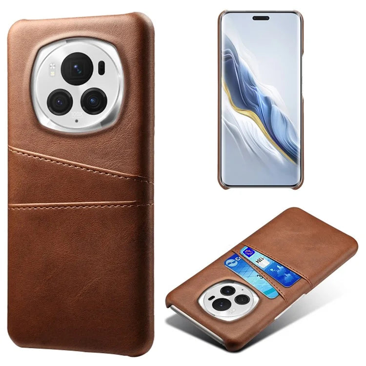 For Honor Magic6 Pro 5G Case Shockproof Leather Coated PC Phone Shell