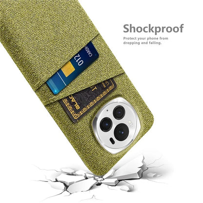 For Honor Magic6 Pro 5G Cloth Texture Phone Case Dual Card Holder PC Cover