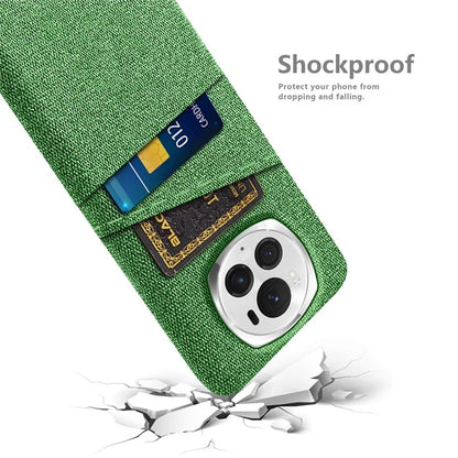 For Honor Magic6 Pro 5G Cloth Texture Phone Case Dual Card Holder PC Cover