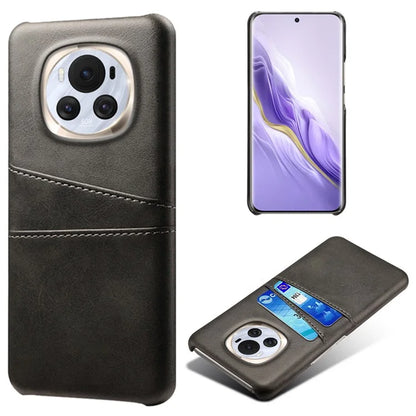 For Honor Magic6 5G Case Leather+PC Dual Card Holder Protective Shell