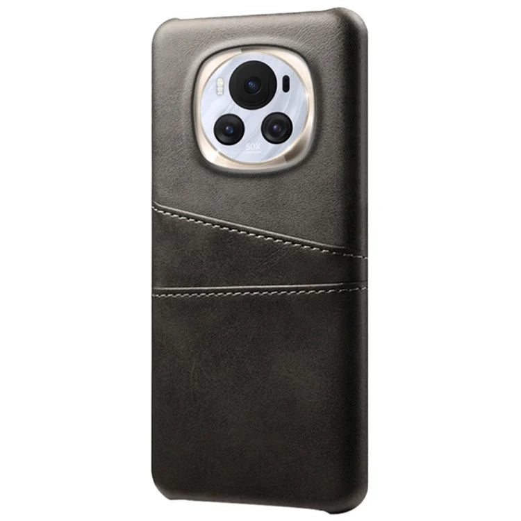 For Honor Magic6 5G Case Leather+PC Dual Card Holder Protective Shell