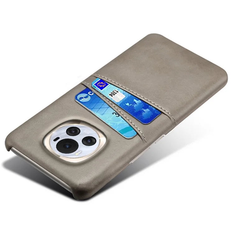 For Honor Magic6 5G Case Leather+PC Dual Card Holder Protective Shell