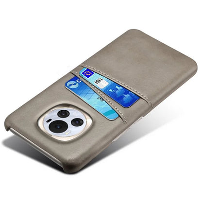For Honor Magic6 5G Case Leather+PC Dual Card Holder Protective Shell