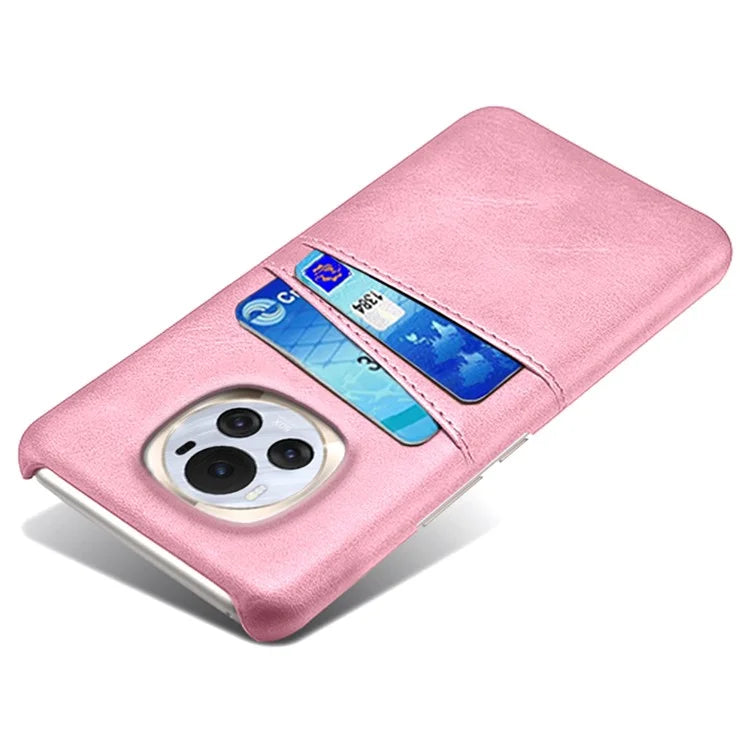 For Honor Magic6 5G Case Leather+PC Dual Card Holder Protective Shell