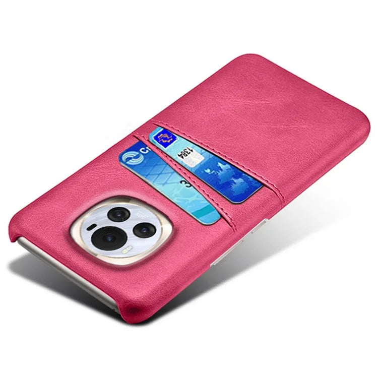 For Honor Magic6 5G Case Leather+PC Dual Card Holder Protective Shell