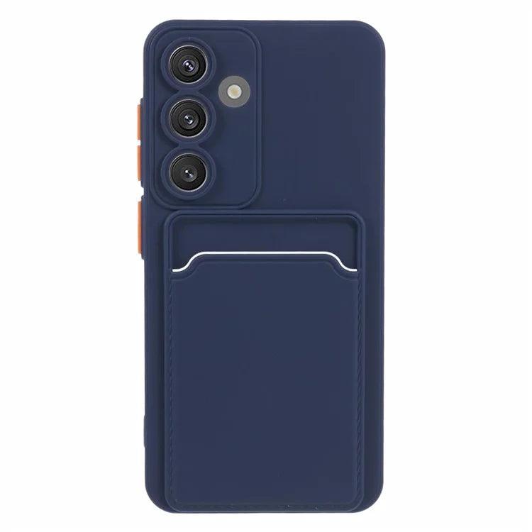 For Samsung Galaxy S24+ Case Matte TPU Slim-Fit Phone Cover with Card Slot