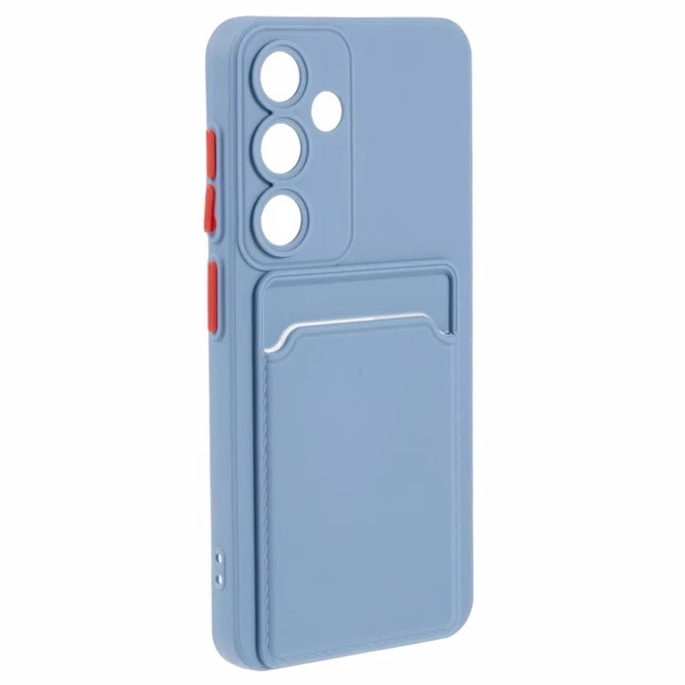 For Samsung Galaxy S24 Case Card Slot Matte Fingerprint-free Back Cover