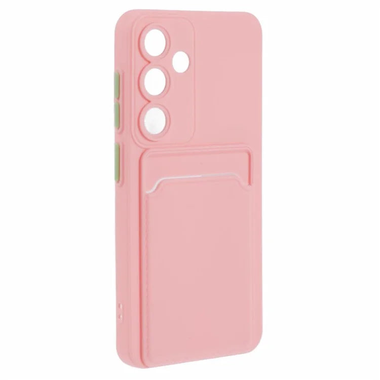For Samsung Galaxy S24 Case Card Slot Matte Fingerprint-free Back Cover