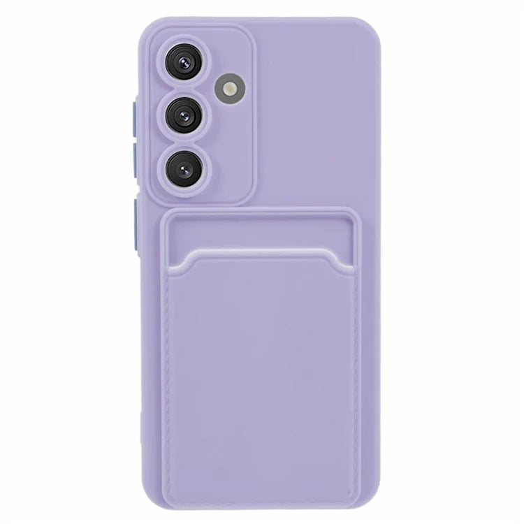 For Samsung Galaxy S24 Case Card Slot Matte Fingerprint-free Back Cover