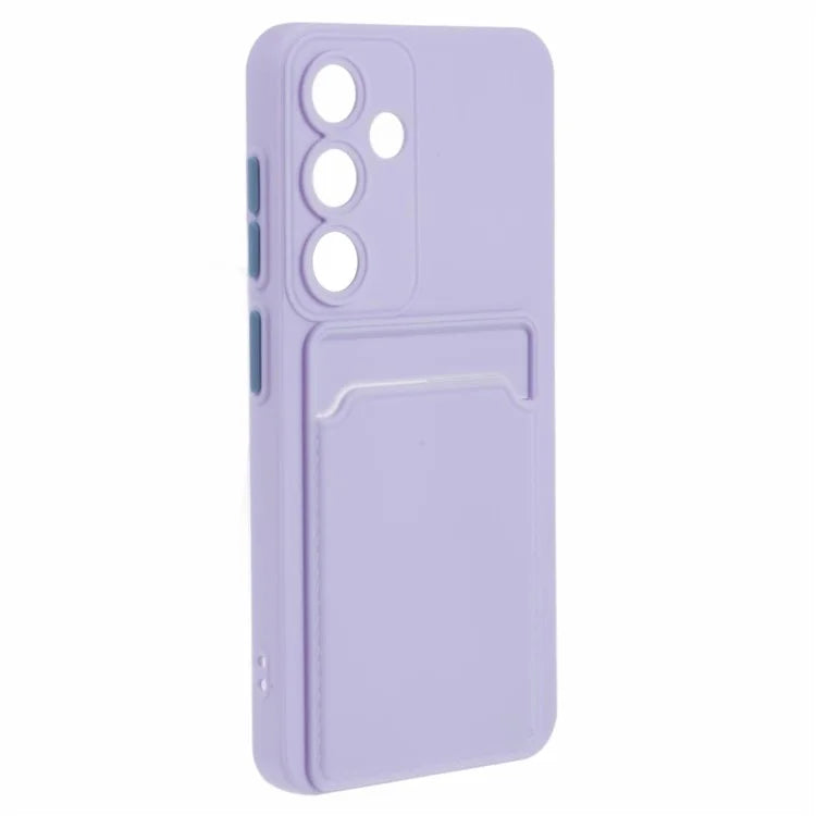 For Samsung Galaxy S24 Case Card Slot Matte Fingerprint-free Back Cover