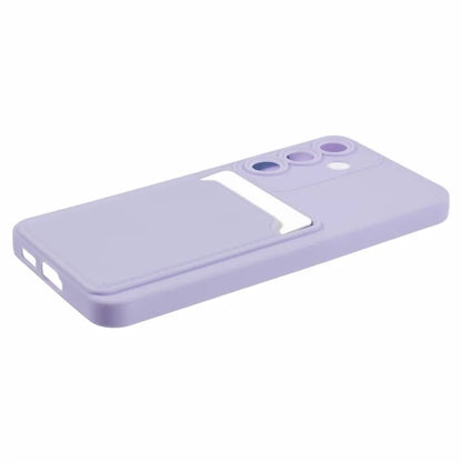For Samsung Galaxy S24 Case Card Slot Matte Fingerprint-free Back Cover