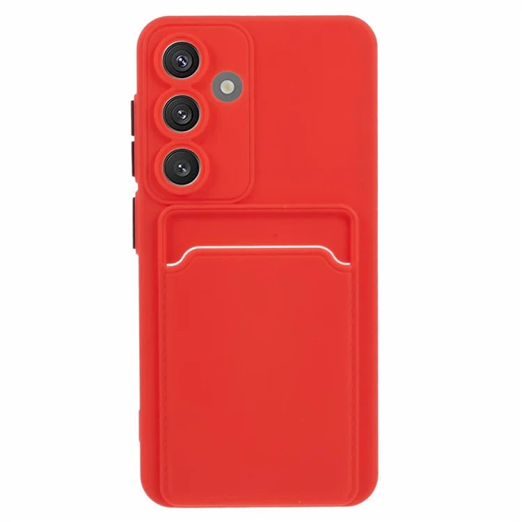 For Samsung Galaxy S24 Case Card Slot Matte Fingerprint-free Back Cover