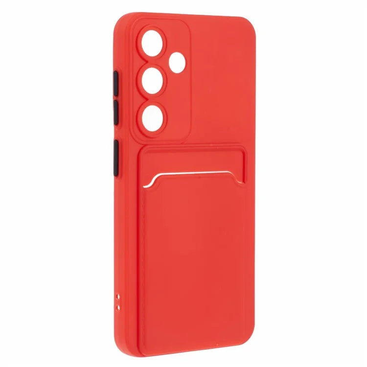 For Samsung Galaxy S24 Case Card Slot Matte Fingerprint-free Back Cover