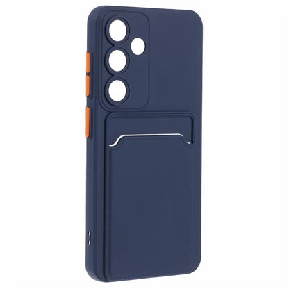 For Samsung Galaxy S24 Case Card Slot Matte Fingerprint-free Back Cover