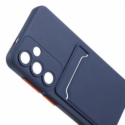 For Samsung Galaxy S24 Case Card Slot Matte Fingerprint-free Back Cover