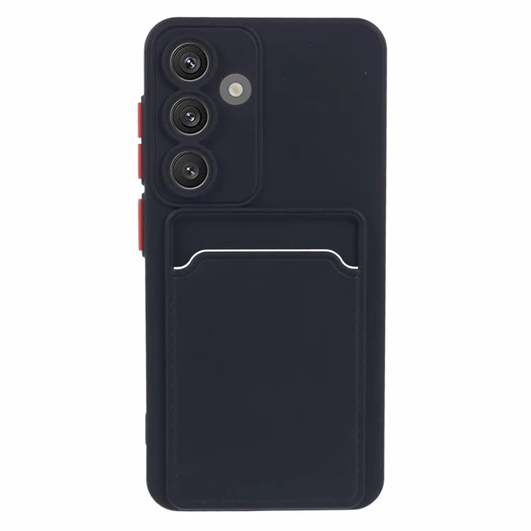 For Samsung Galaxy S24 Case Card Slot Matte Fingerprint-free Back Cover