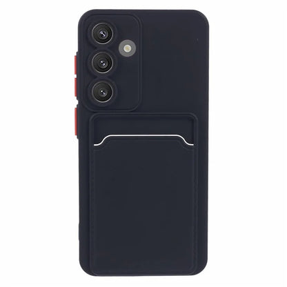 For Samsung Galaxy S24 Case Card Slot Matte Fingerprint-free Back Cover