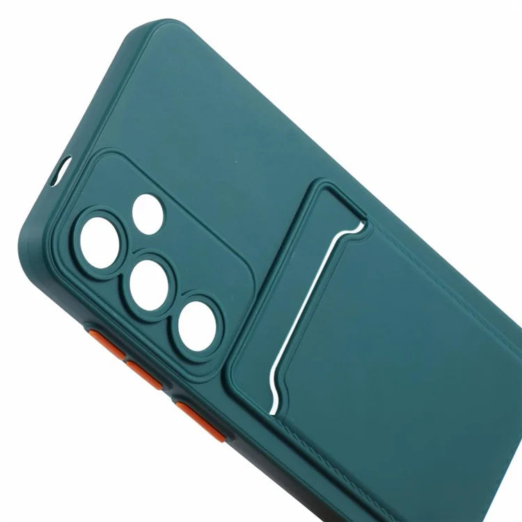 For Samsung Galaxy S24 Case Card Slot Matte Fingerprint-free Back Cover