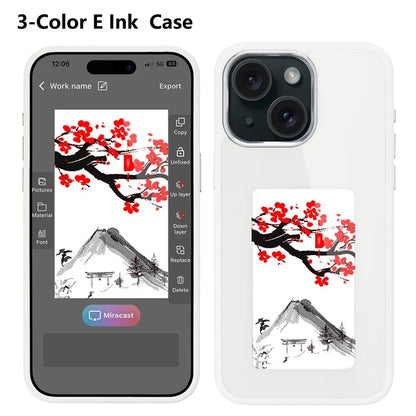 E Ink Cover for iPhone 15 NFC Display Any Image You Want