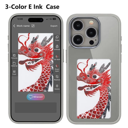 Customizable E Ink Screen Case for iPhone 14 Pro Max -  Easily Customize with NFC