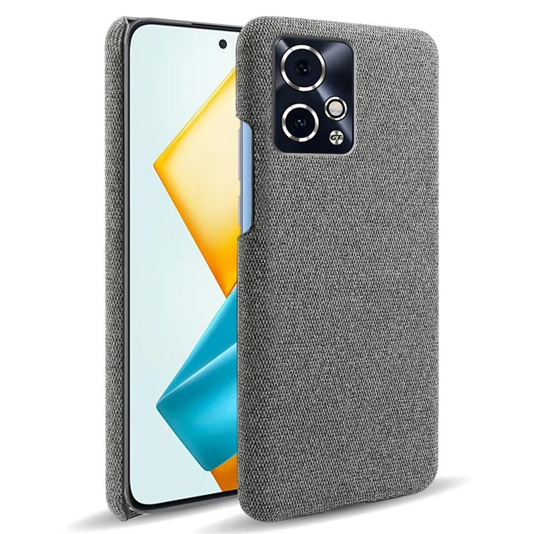 For Honor 90 GT 5G Phone Case Solid Color Hard PC+Cloth Phone Cover