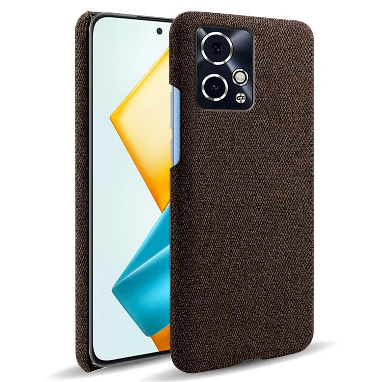 For Honor 90 GT 5G Phone Case Solid Color Hard PC+Cloth Phone Cover
