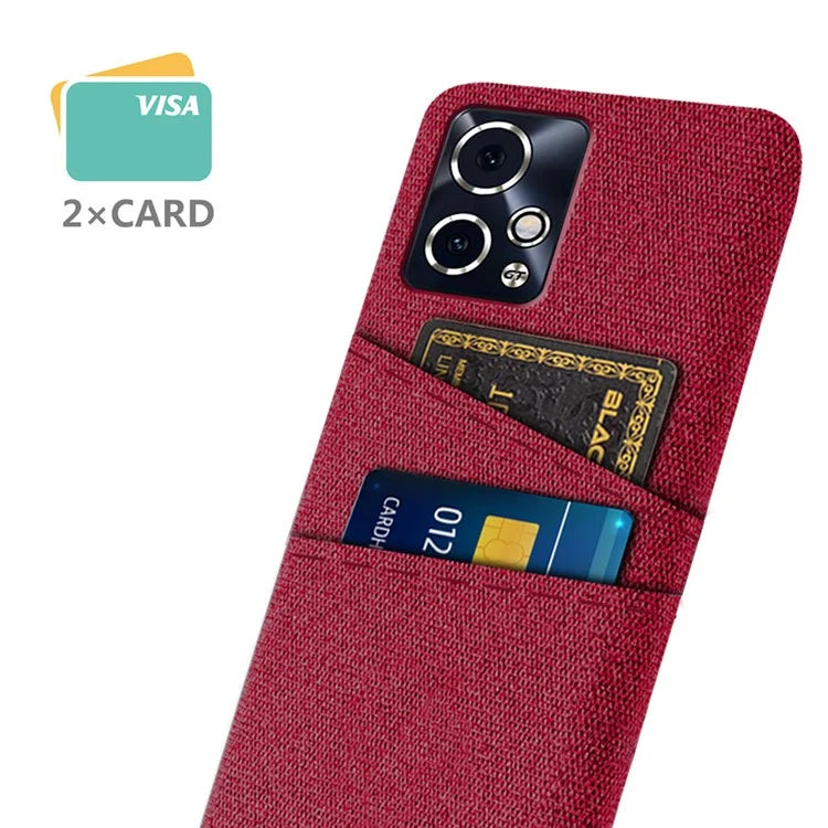For Honor 90 GT 5G Case Cloth Texture PC Phone Cover with Dual Card Holder