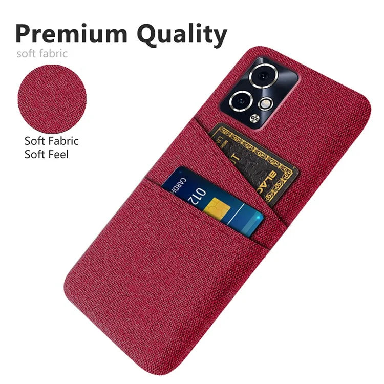 For Honor 90 GT 5G Case Cloth Texture PC Phone Cover with Dual Card Holder