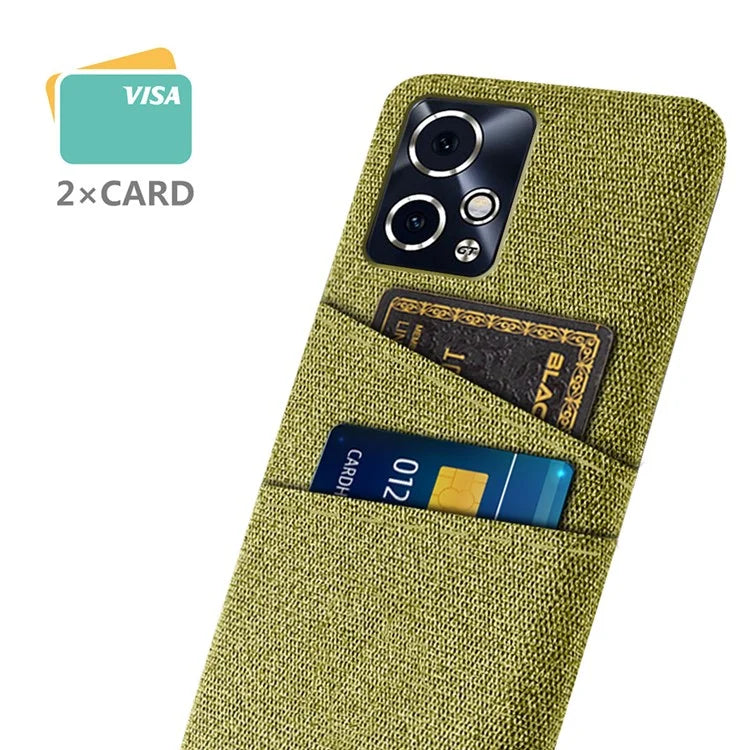 For Honor 90 GT 5G Case Cloth Texture PC Phone Cover with Dual Card Holder