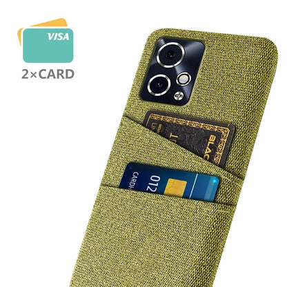 For Honor 90 GT 5G Case Cloth Texture PC Phone Cover with Dual Card Holder