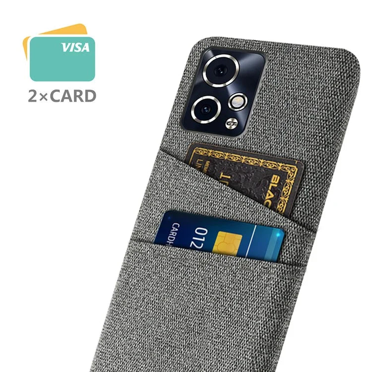 For Honor 90 GT 5G Case Cloth Texture PC Phone Cover with Dual Card Holder