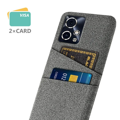For Honor 90 GT 5G Case Cloth Texture PC Phone Cover with Dual Card Holder