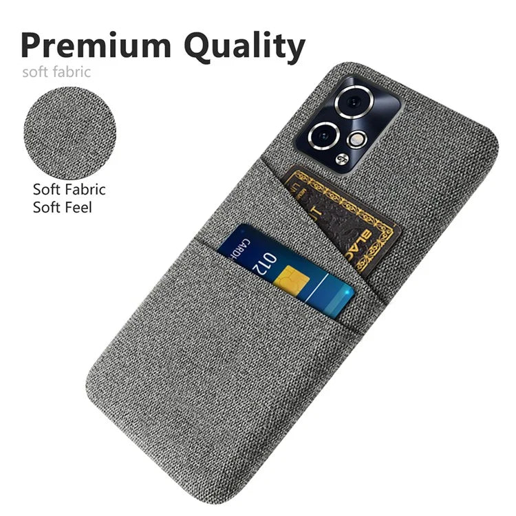 For Honor 90 GT 5G Case Cloth Texture PC Phone Cover with Dual Card Holder