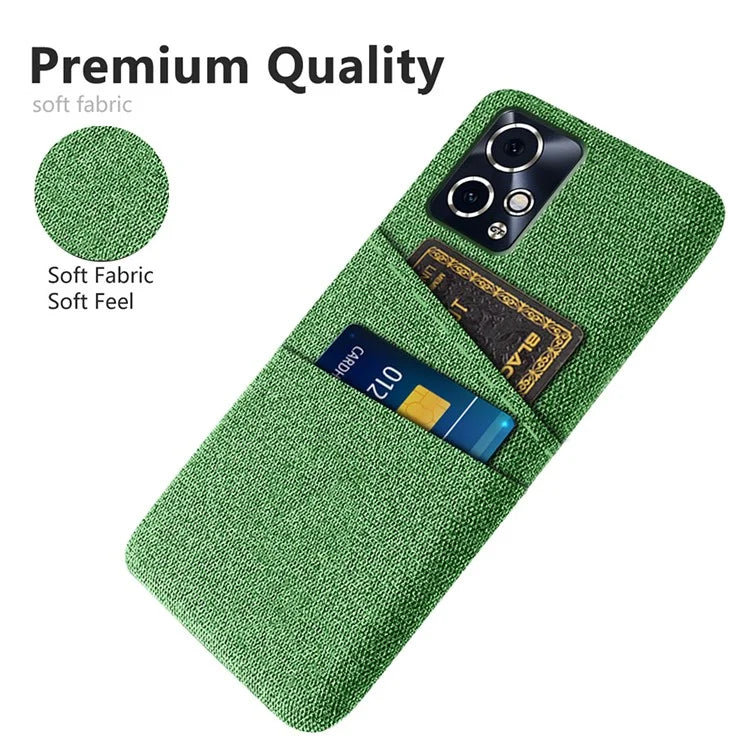 For Honor 90 GT 5G Case Cloth Texture PC Phone Cover with Dual Card Holder