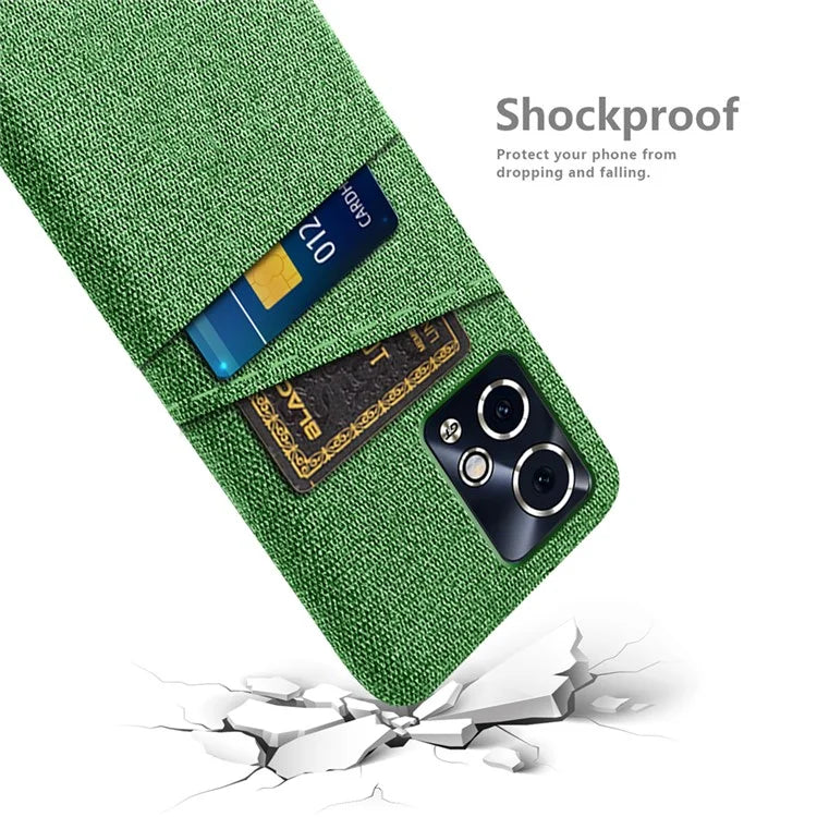 For Honor 90 GT 5G Case Cloth Texture PC Phone Cover with Dual Card Holder