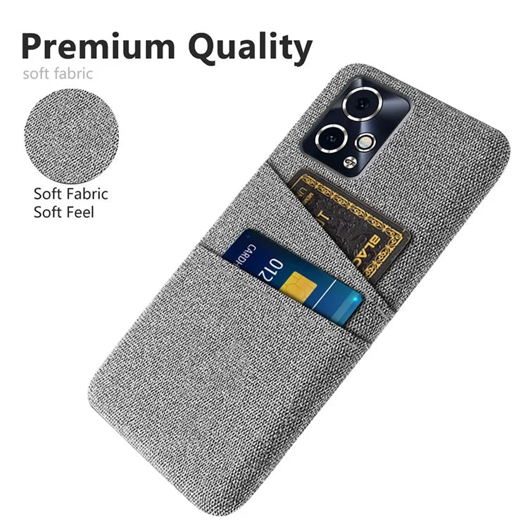 For Honor 90 GT 5G Case Cloth Texture PC Phone Cover with Dual Card Holder