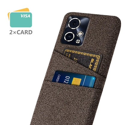 For Honor 90 GT 5G Case Cloth Texture PC Phone Cover with Dual Card Holder