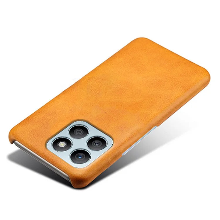 For Honor X8b 4G Phone Case Calf Texture PU Leather Hard PC Back Cover