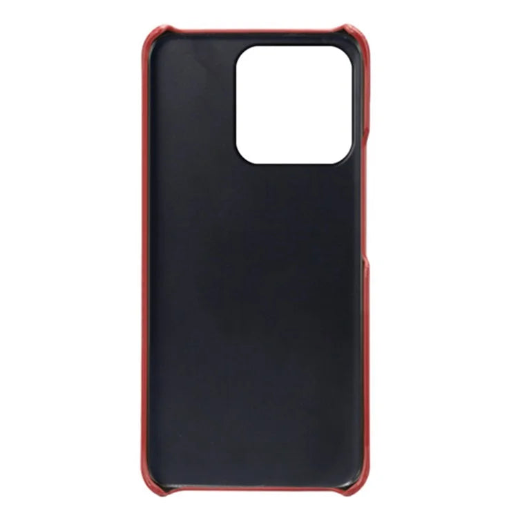 For Honor X8b 4G Phone Case Calf Texture PU Leather Hard PC Back Cover