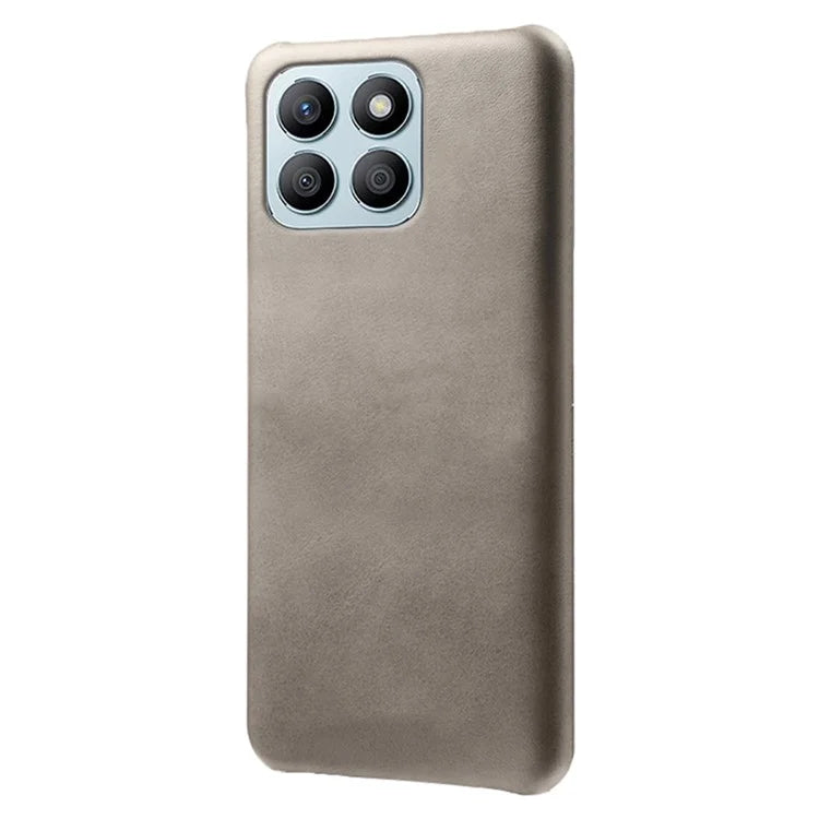 For Honor X8b 4G Phone Case Calf Texture PU Leather Hard PC Back Cover