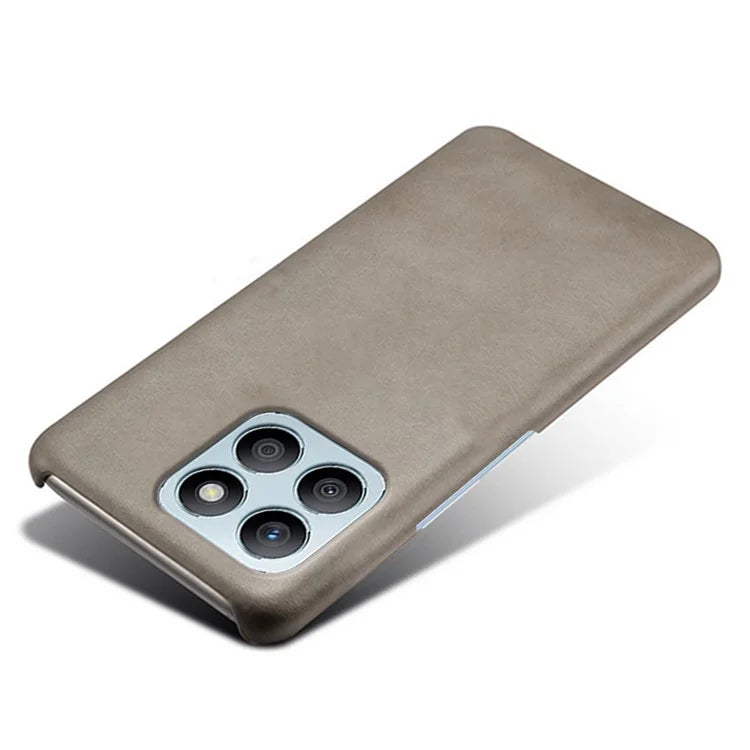 For Honor X8b 4G Phone Case Calf Texture PU Leather Hard PC Back Cover