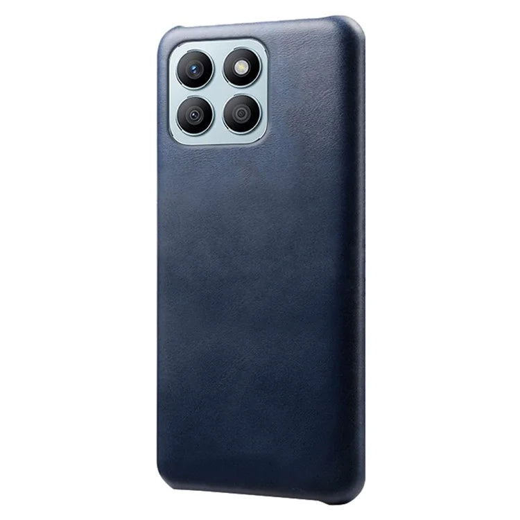 For Honor X8b 4G Phone Case Calf Texture PU Leather Hard PC Back Cover