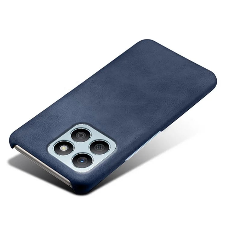 For Honor X8b 4G Phone Case Calf Texture PU Leather Hard PC Back Cover