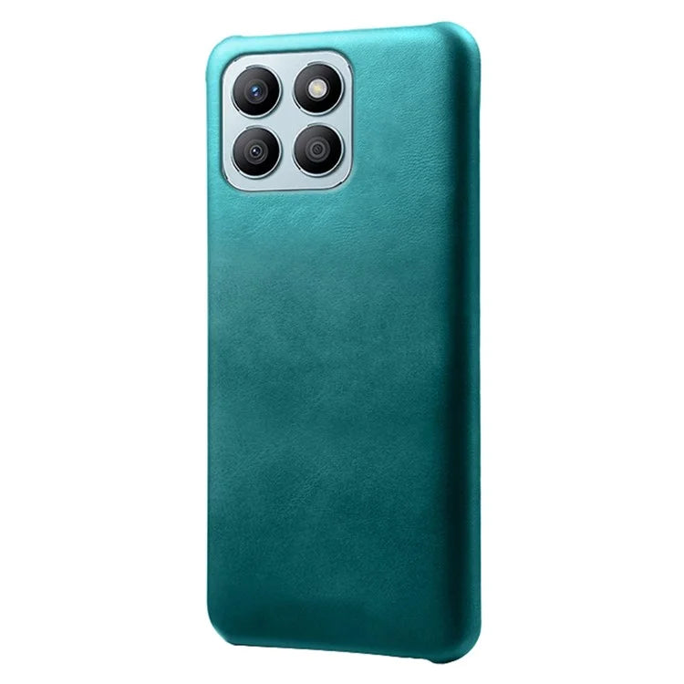 For Honor X8b 4G Phone Case Calf Texture PU Leather Hard PC Back Cover