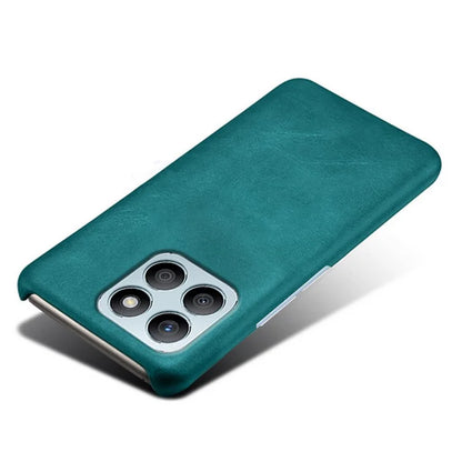 For Honor X8b 4G Phone Case Calf Texture PU Leather Hard PC Back Cover