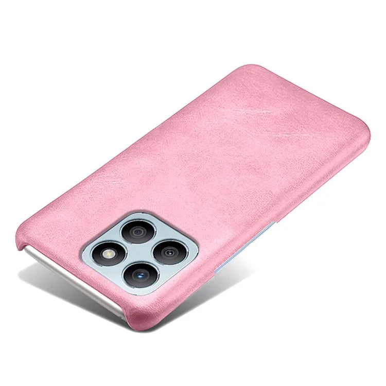 For Honor X8b 4G Phone Case Calf Texture PU Leather Hard PC Back Cover