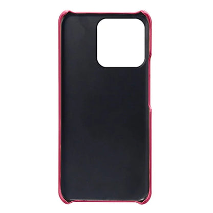 For Honor X8b 4G Phone Case Calf Texture PU Leather Hard PC Back Cover