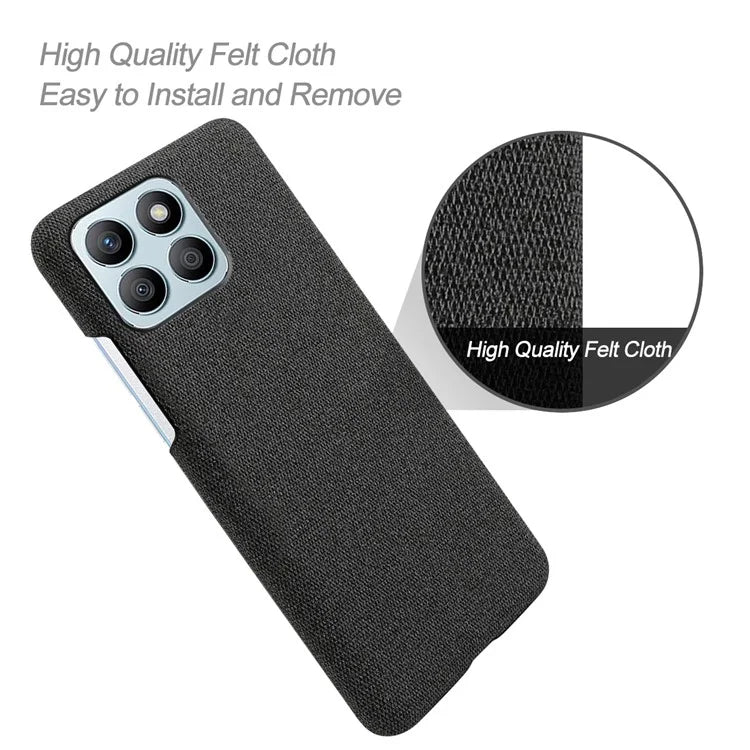 For Honor X8b 4G Phone Case Fabric Cloth Texture Protective Back Cover