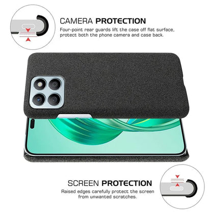 For Honor X8b 4G Phone Case Fabric Cloth Texture Protective Back Cover
